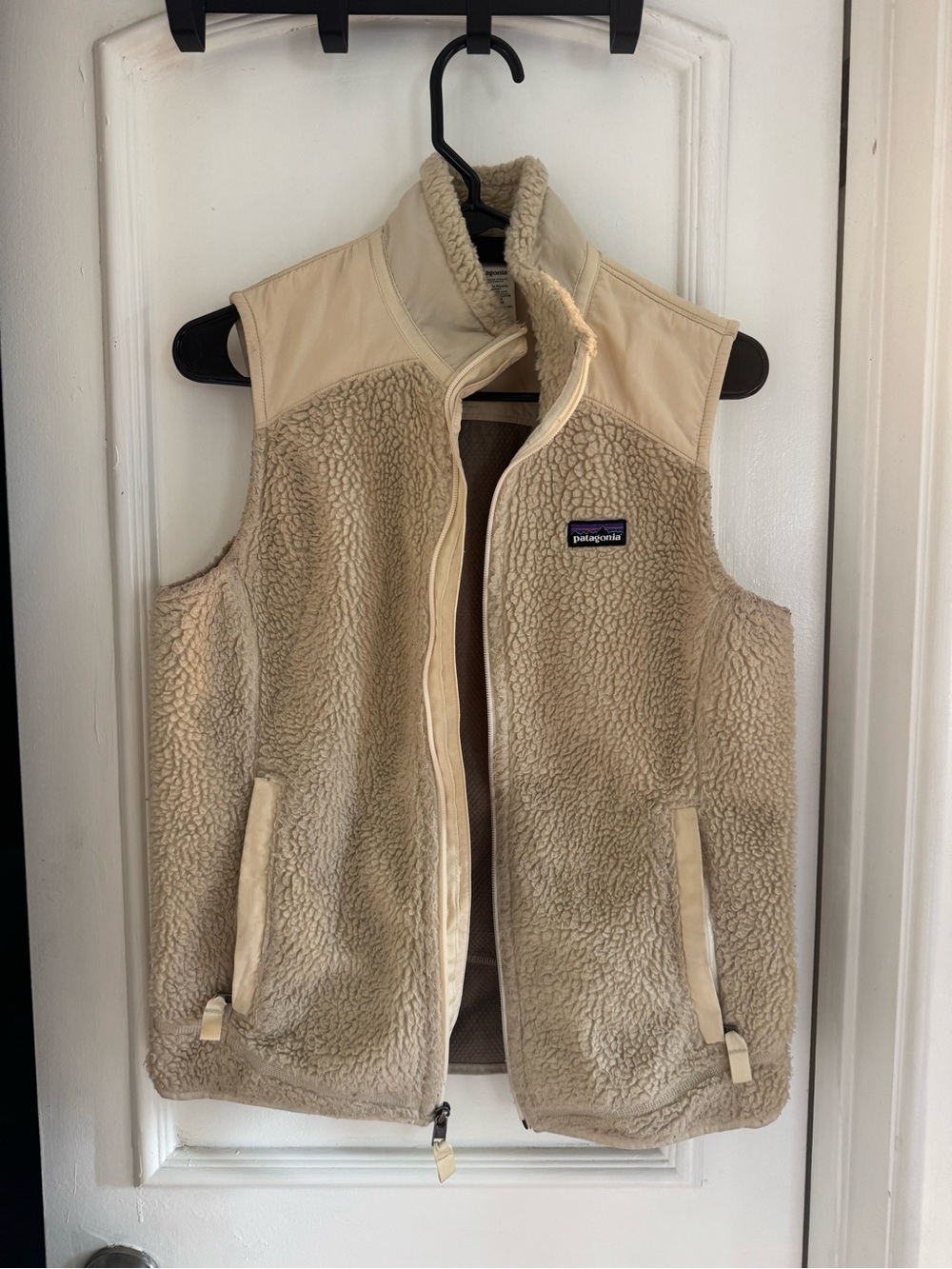 Patagonia Cream Sherpa Fleece Vest